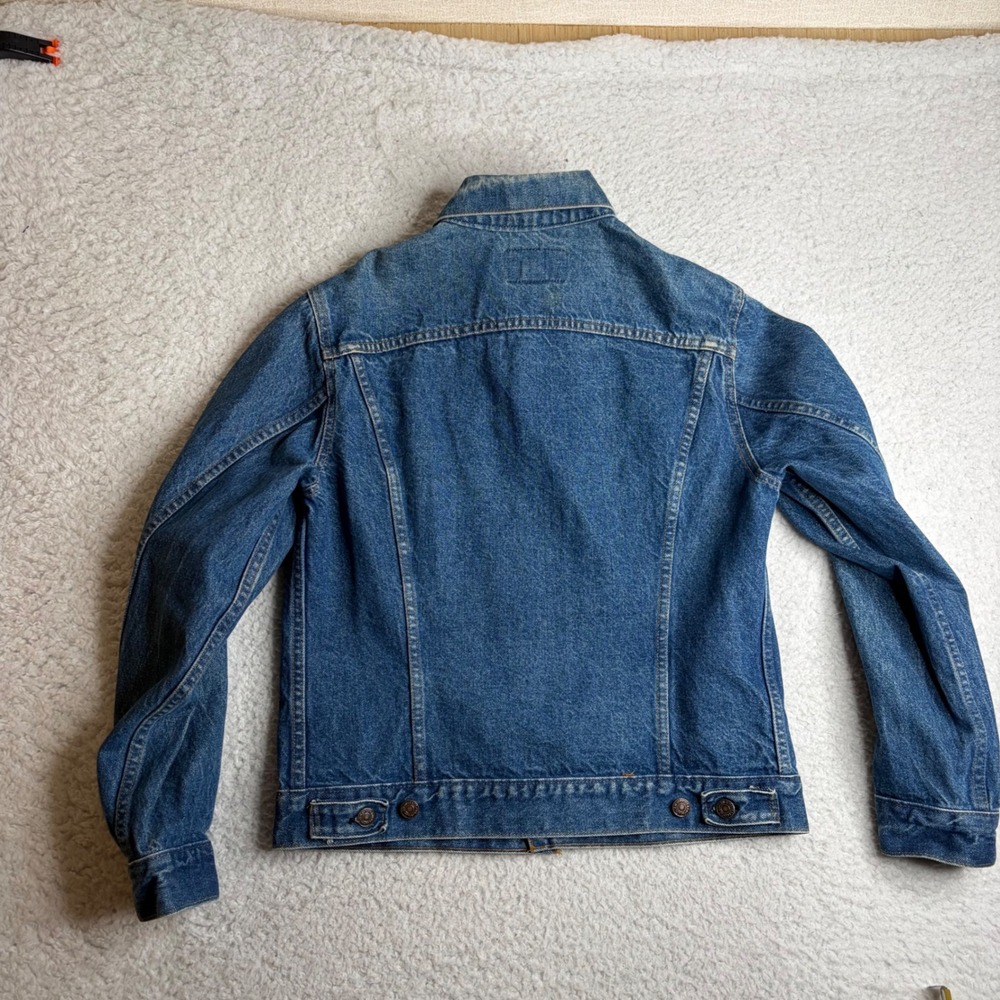 70s Levis 70505 0213 Denim Trucker Jacket Made in USA Blue Size 40 Mens - Picture 5 of 7